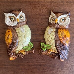 Vintage 60s 70s Japan Ceramic Owls